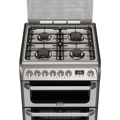 hotpoint dual fuel cooker stainless steel